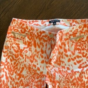 Etcetera orange leopard jeans